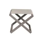 Tabouret d'extérieur en aluminium peint et textilène - Edward Viadurini