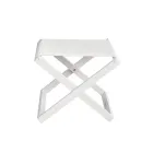 Tabouret d'extérieur en aluminium peint et textilène - Edward Viadurini