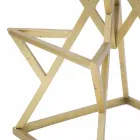 Tabouret de Bar Design Carré Haut en Fer et Tissu - Sillie Viadurini