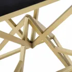 Tabouret de Bar Design Carré Haut en Fer et Tissu - Sillie Viadurini