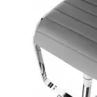 Tabouret de bar en cuir synthétique et métal - Berchelio Viadurini