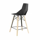 Tabouret de cuisine design en bois et plastique de différentes couleurs - Faz Wood par Vondom Viadurini