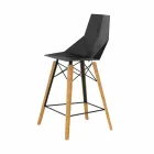 Tabouret de cuisine design en bois et plastique de différentes couleurs - Faz Wood par Vondom Viadurini