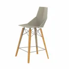 Tabouret de cuisine design en bois et plastique de différentes couleurs - Faz Wood par Vondom Viadurini