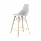 Tabouret de cuisine design en bois et plastique de différentes couleurs - Faz Wood par Vondom Viadurini