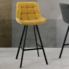 Tabouret de Cuisine Rembourré avec Structure en Métal 2 Pièces - Raggia Viadurini