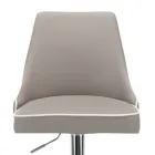 Tabouret de cuisine en éco-cuir et acier chromé fabriqué en Italie - Nirvana Viadurini