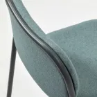 Tabouret de Cuisine en Tissu et Métal Made in Italy 2 Pièces - Sangria Viadurini