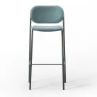 Tabouret de Cuisine en Tissu et Métal Made in Italy 2 Pièces - Sangria Viadurini