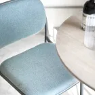 Tabouret de Cuisine en Tissu et Métal Made in Italy 2 Pièces - Sangria Viadurini