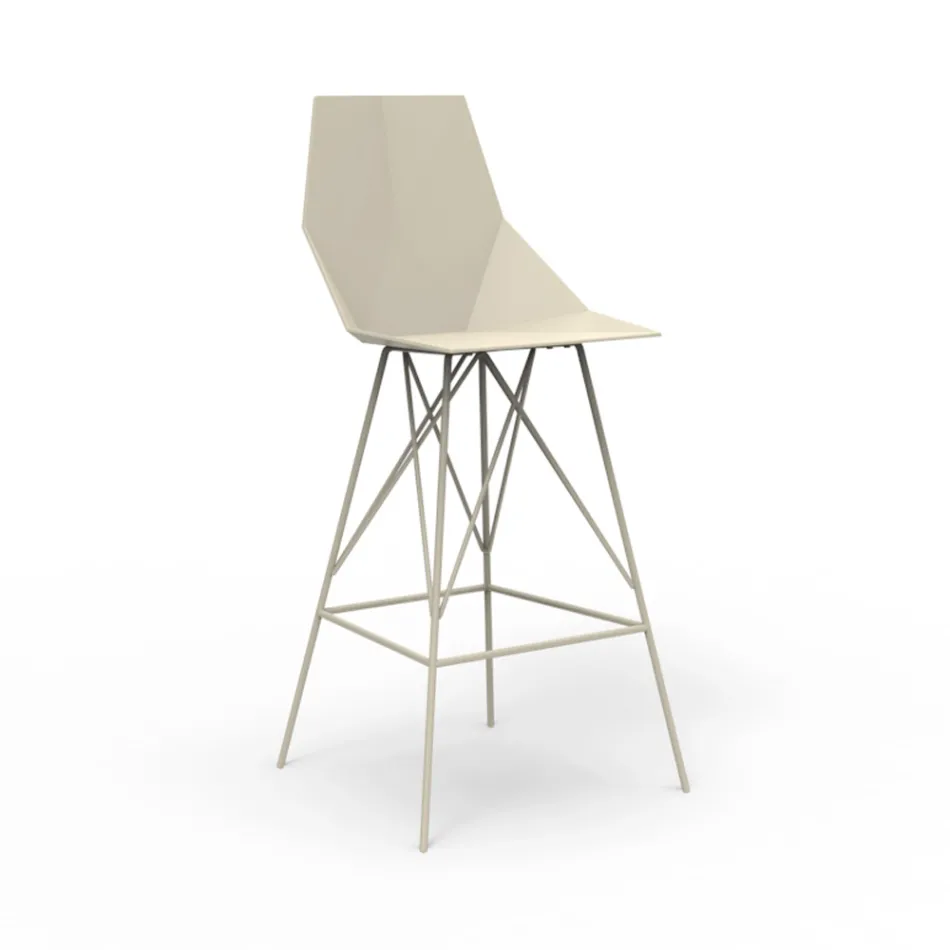 Tabouret d'extérieur H 102 cm Faz de Vondom en polypropylène et acier, 4 pièces Viadurini