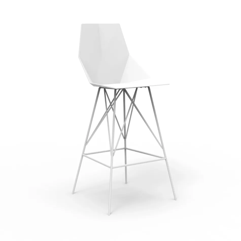 Tabouret d'extérieur H 102 cm Faz de Vondom en polypropylène et acier, 4 pièces Viadurini