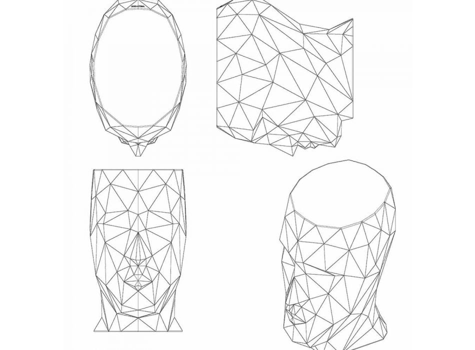 Tabouret d'extérieur en forme de visage au design moderne de Adan by Vondom Viadurini
