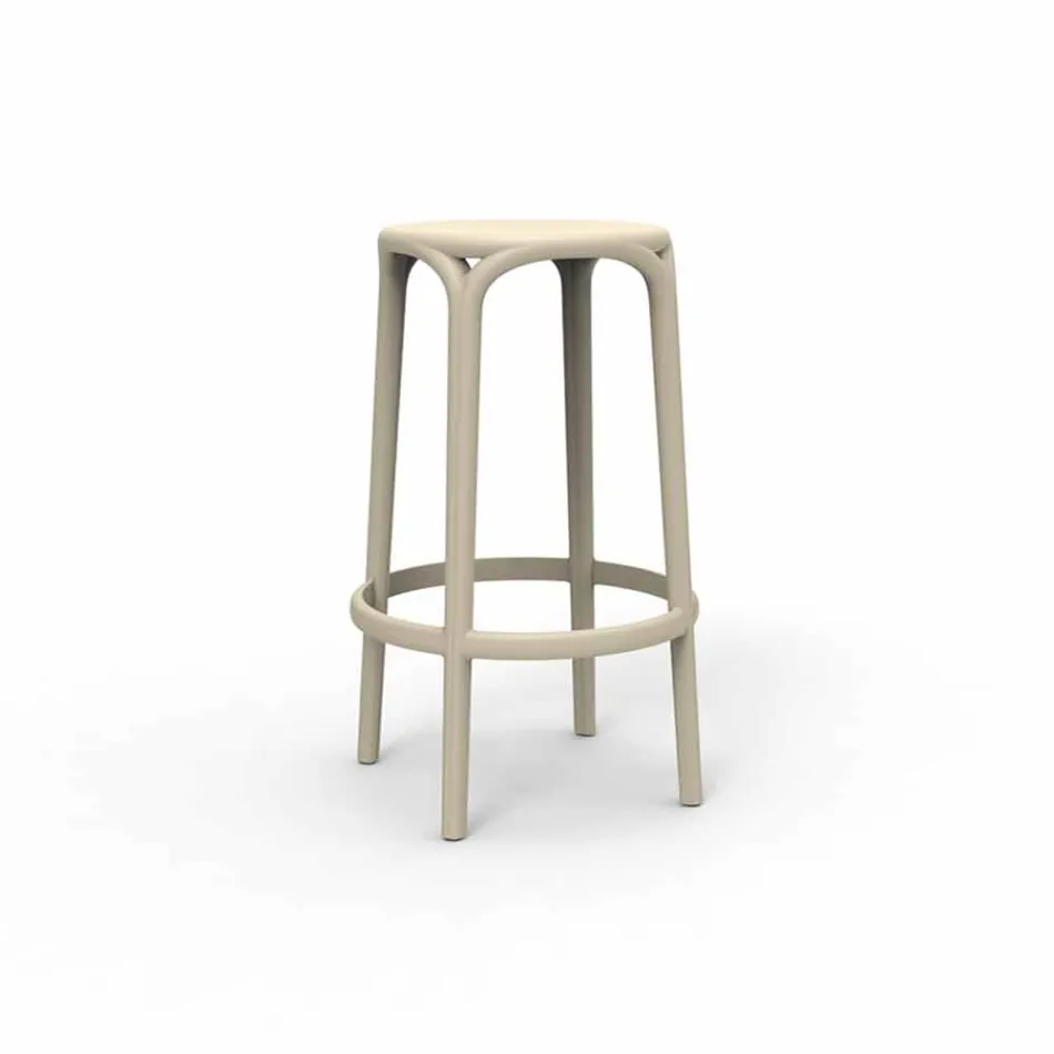 Tabouret d'extérieur Brooklyn by Vondom en polypropylène, H 76 cm Viadurini