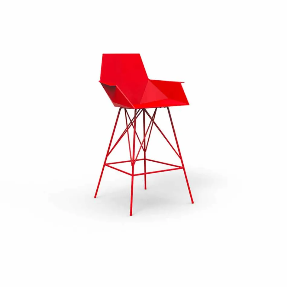 Tabouret Faz Vondom d'extérieur avec bras H 111 cm en polypropylène Viadurini