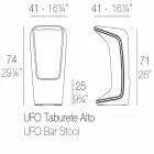 Tabouret d'extérieur design moderne Ufo by Vondom en polyéthylène Viadurini