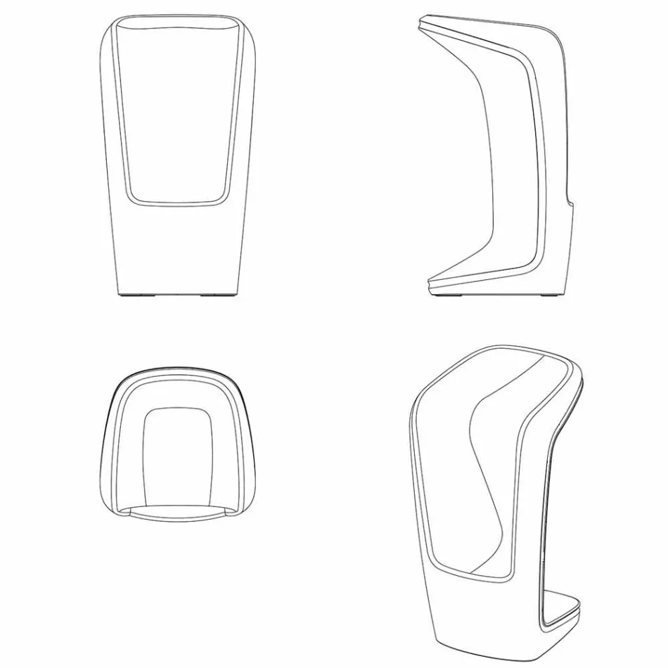 Tabouret d'extérieur design moderne Ufo by Vondom en polyéthylène Viadurini