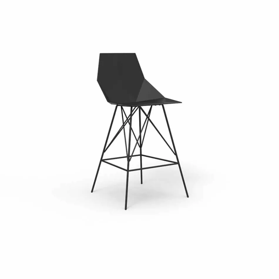 Tabouret d'extérieur Faz by Vondom H 111 cm en polypropylène et acier Viadurini