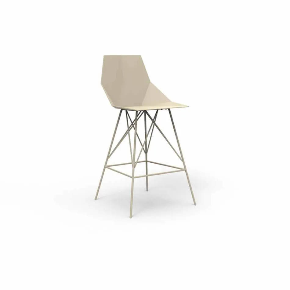 Tabouret d'extérieur Faz by Vondom H 111 cm en polypropylène et acier Viadurini