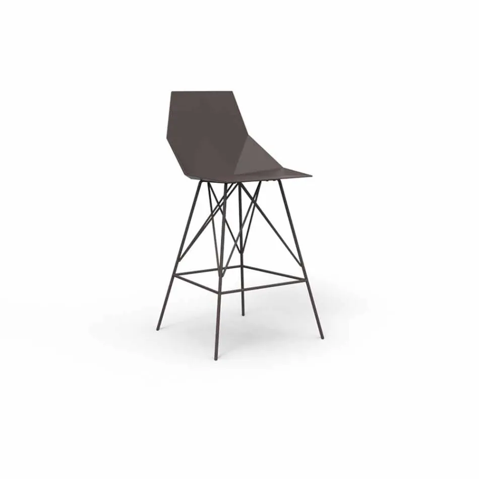 Tabouret d'extérieur Faz by Vondom H 111 cm en polypropylène et acier Viadurini