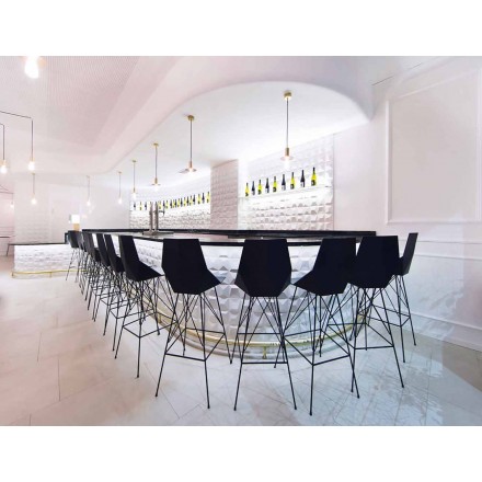 Tabouret d'extérieur Faz by Vondom H 111 cm en polypropylène et acier Viadurini