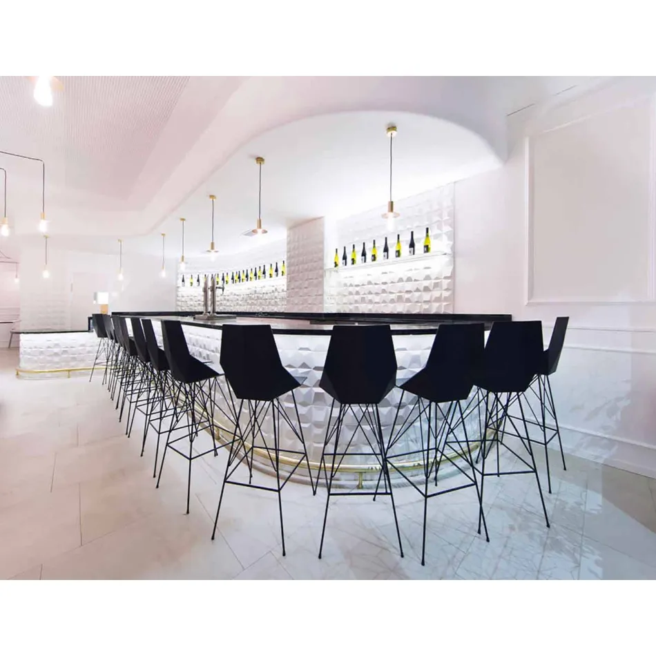 Tabouret d'extérieur Faz by Vondom H 111 cm en polypropylène et acier Viadurini