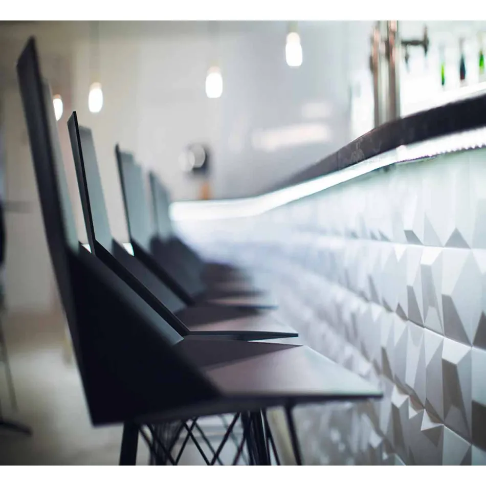 Tabouret d'extérieur Faz by Vondom H 111 cm en polypropylène et acier Viadurini