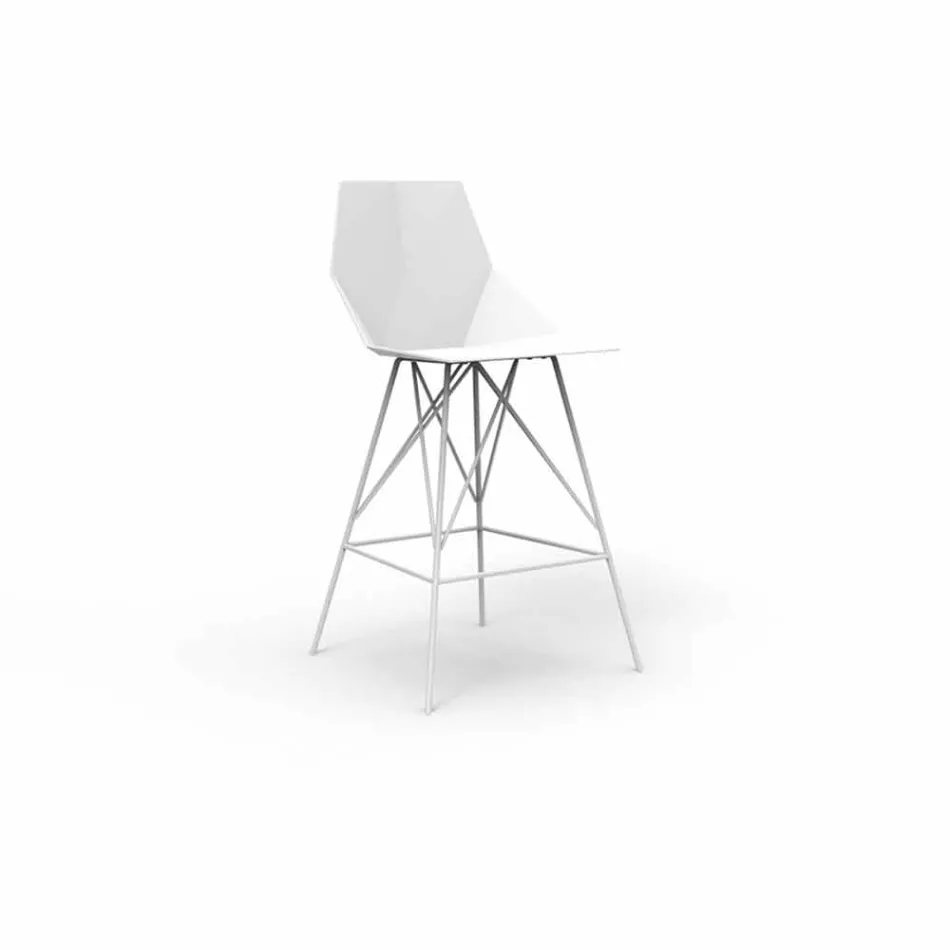 Tabouret d'extérieur Faz by Vondom H 111 cm en polypropylène et acier Viadurini