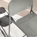 Tabouret d'extérieur empilable en métal fabriqué en Italie 2 pièces - Synergy Viadurini