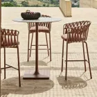 Tabouret d'extérieur en aluminium fabriqué en Italie - Emmacross by Varaschin Viadurini