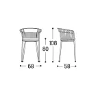 Tabouret d'extérieur en aluminium fabriqué en Italie - Emmacross by Varaschin Viadurini
