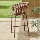 Tabouret d'extérieur en aluminium fabriqué en Italie - Emmacross by Varaschin Viadurini