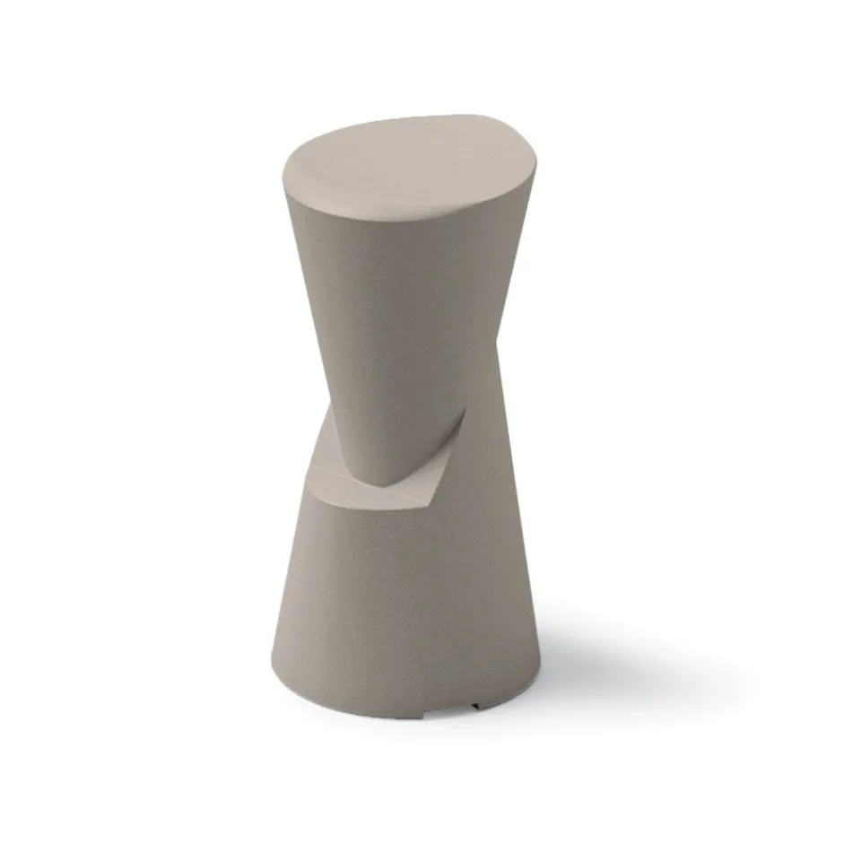 Tabouret d'extérieur en polyéthylène 7 couleurs Made in Italy - Crème Viadurini