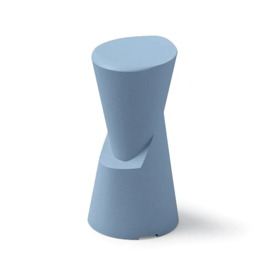 Tabouret d'extérieur en polyéthylène 7 couleurs Made in Italy - Crème Viadurini