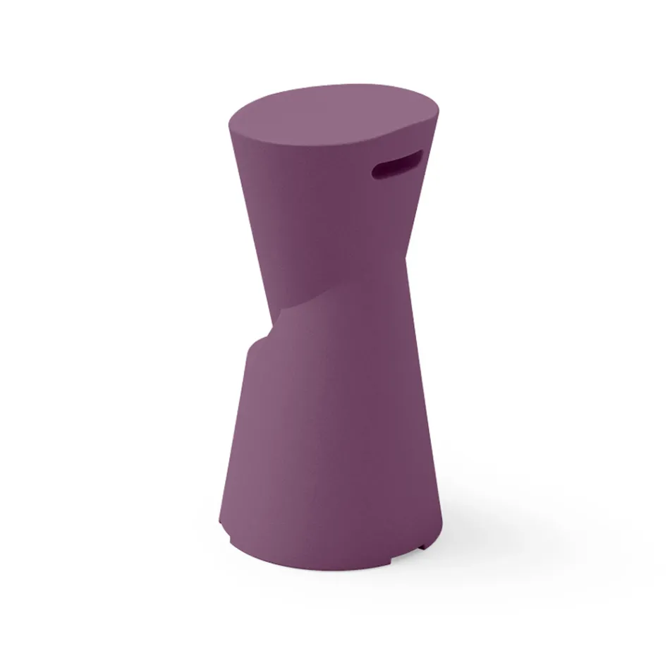 Tabouret d'extérieur en polyéthylène 7 couleurs fabriqué en Italie - Crème  Viadurini