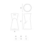 Tabouret d'extérieur lumineux en polyéthylène blanc fabriqué en Italie - Fraise Viadurini