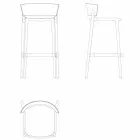 Tabouret de jardin moderne Africa H 95cm de Vondom, en polypropylène Viadurini