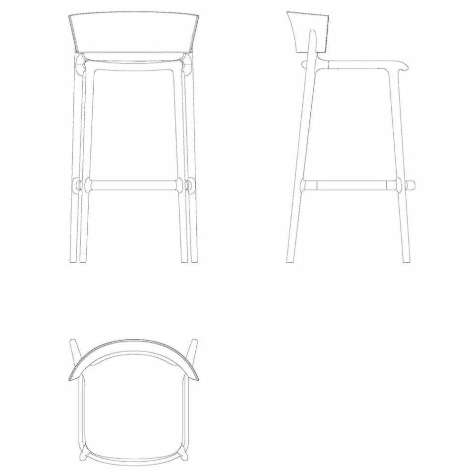 Tabouret de jardin moderne Africa H 95cm de Vondom, en polypropylène Viadurini