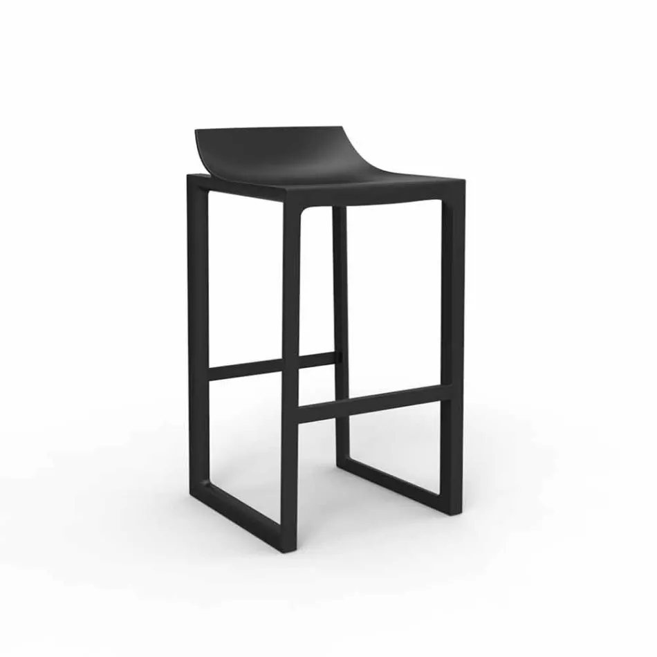 Tabouret d'extérieur Wall Street Vondom, polypropylène et fibre de verre Viadurini