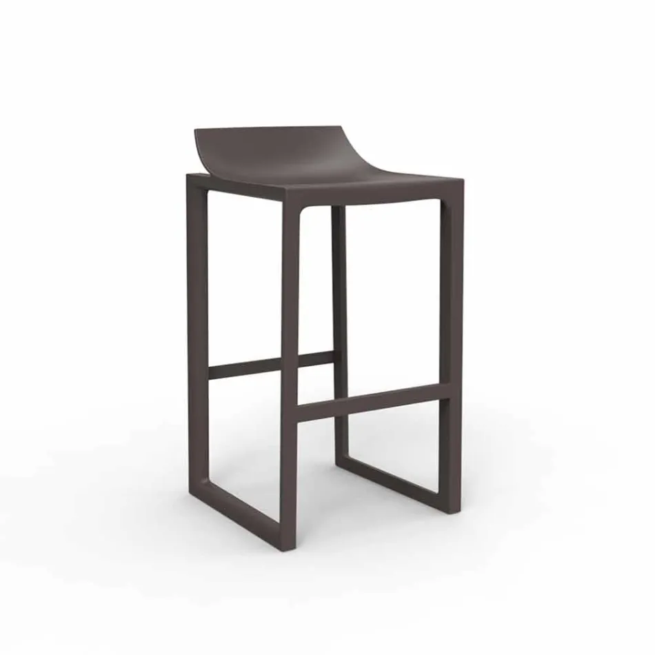 Tabouret d'extérieur Wall Street Vondom, polypropylène et fibre de verre Viadurini