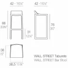 Tabouret d'extérieur Wall Street Vondom, polypropylène et fibre de verre Viadurini