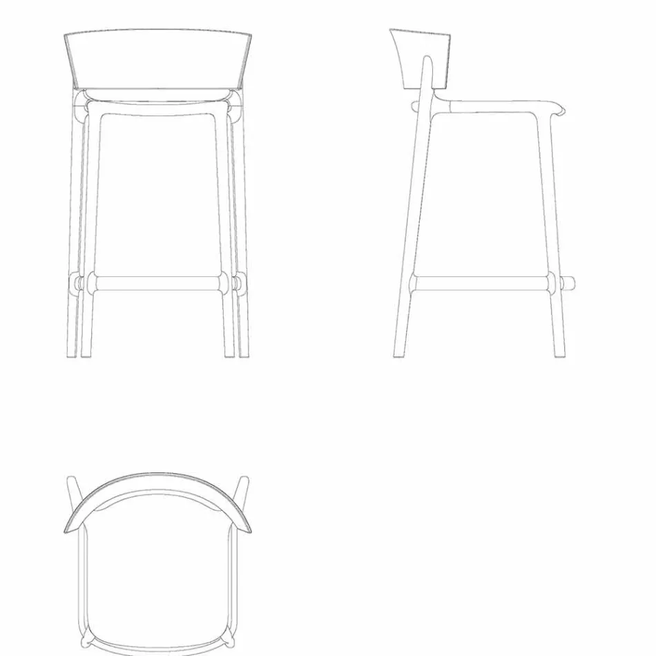 Tabouret de jardin Africa Vondom en polypropylène H 85 cm, design Viadurini