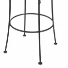 Tabouret de jardin en fer fait main avec repose-pieds Made in Italy - Sireo Viadurini