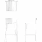 Vondom Spritz tabouret de jardin empilable H 97 cm en polypropylène Viadurini