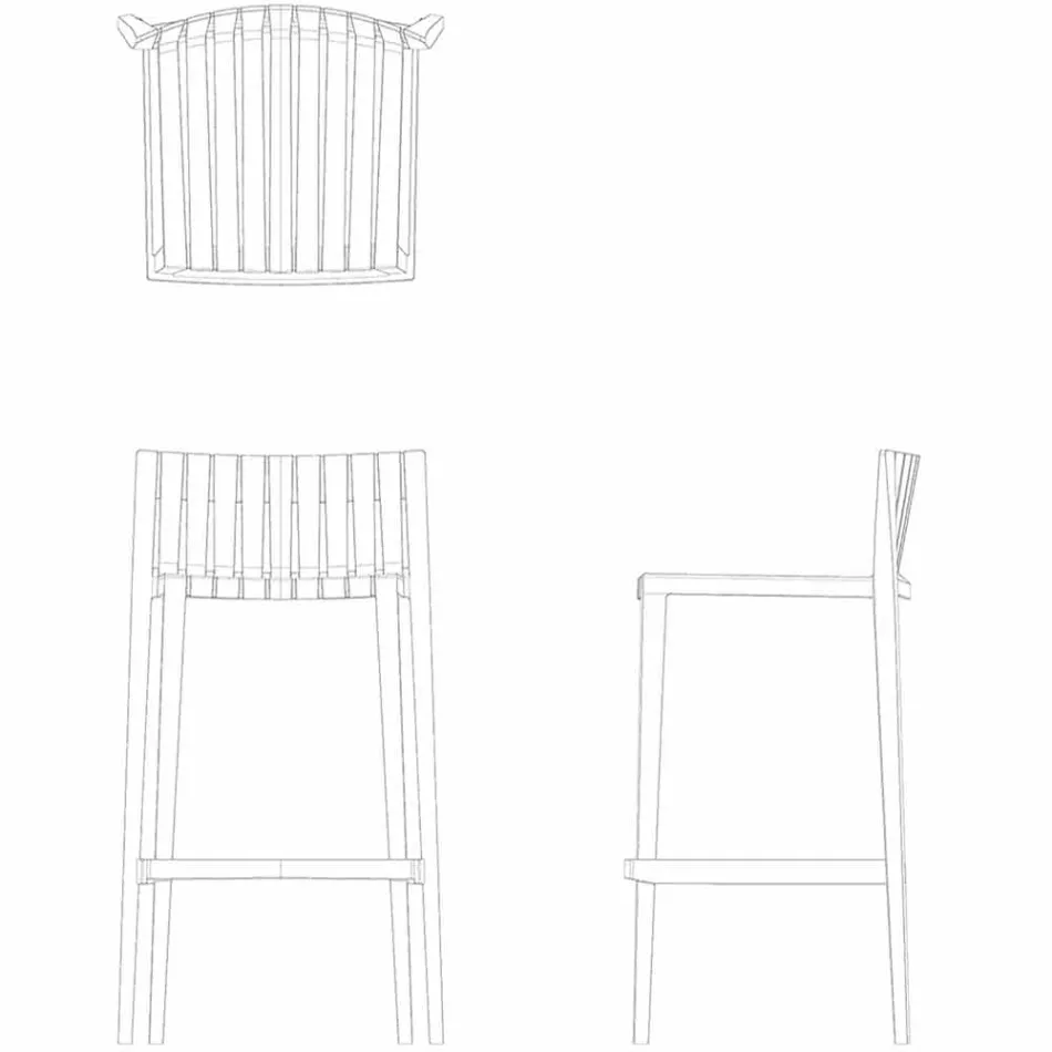 Vondom Spritz tabouret de jardin empilable H 97 cm en polypropylène Viadurini