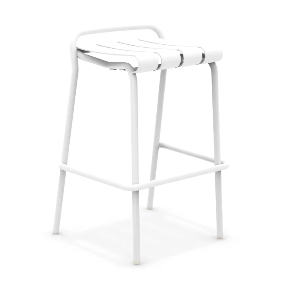 Tabouret de jardin entièrement en aluminium - Resplendissant Viadurini
