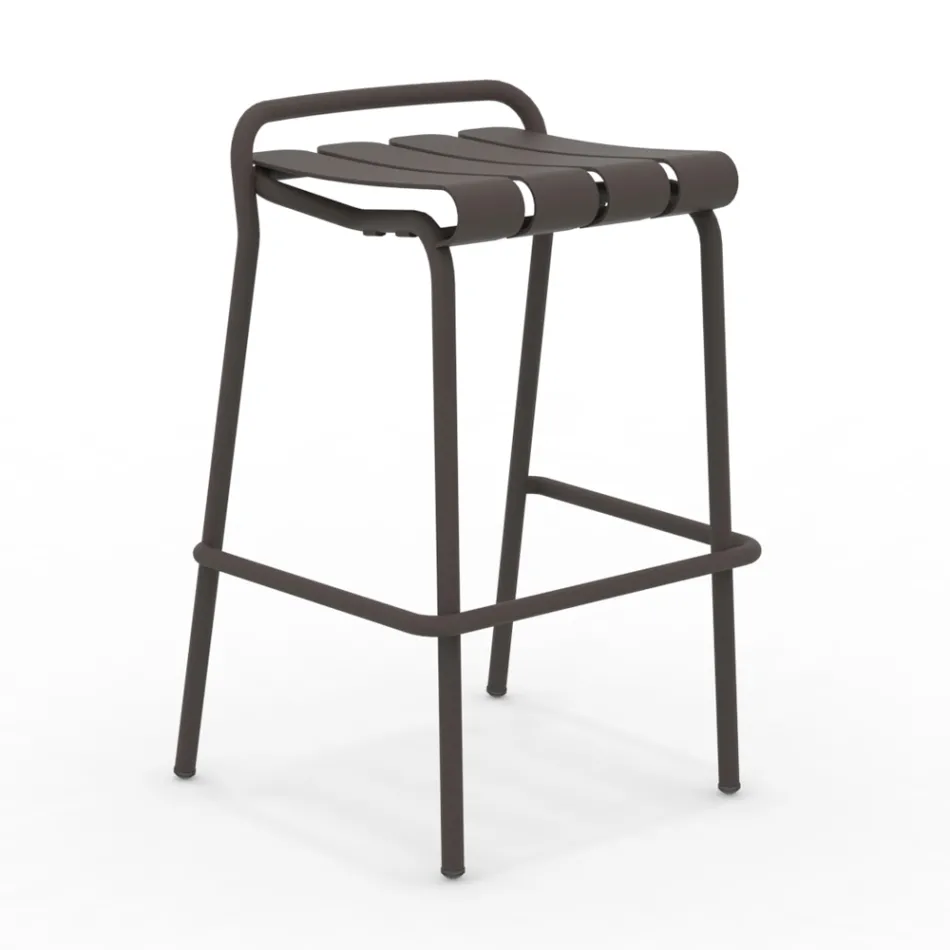 Tabouret de jardin entièrement en aluminium - Resplendissant Viadurini