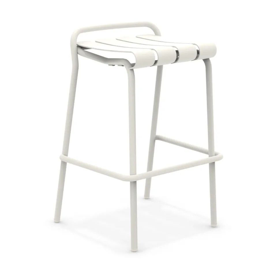Tabouret de jardin entièrement en aluminium - Resplendissant Viadurini