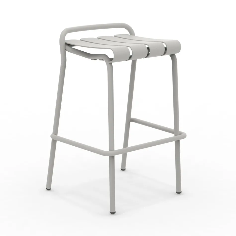 Tabouret de jardin entièrement en aluminium - Resplendissant Viadurini