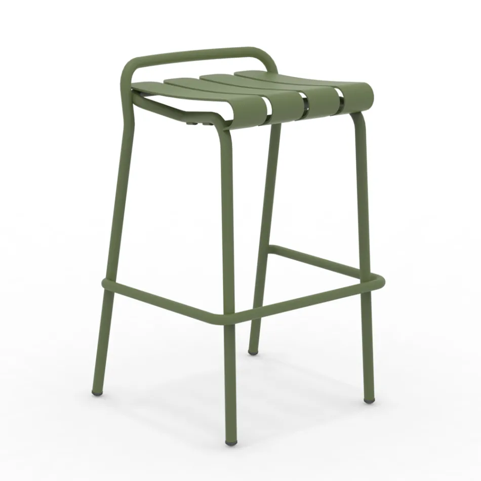Tabouret de jardin entièrement en aluminium - Resplendissant Viadurini
